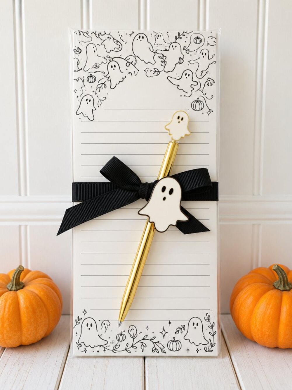 Emily Dumas Ghost Notepad & Pen Set Halloween Spooky Stationery 100 Sheets